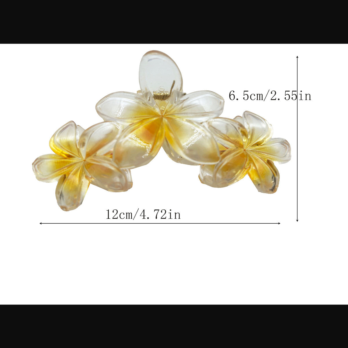 Pinza de agarre floral con degradado de playa para vacaciones