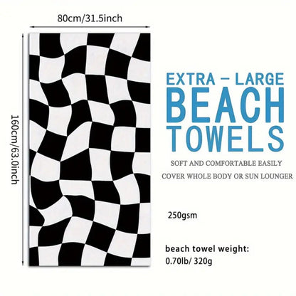 Toalla de playa con estampado gráfico de mal de ojo