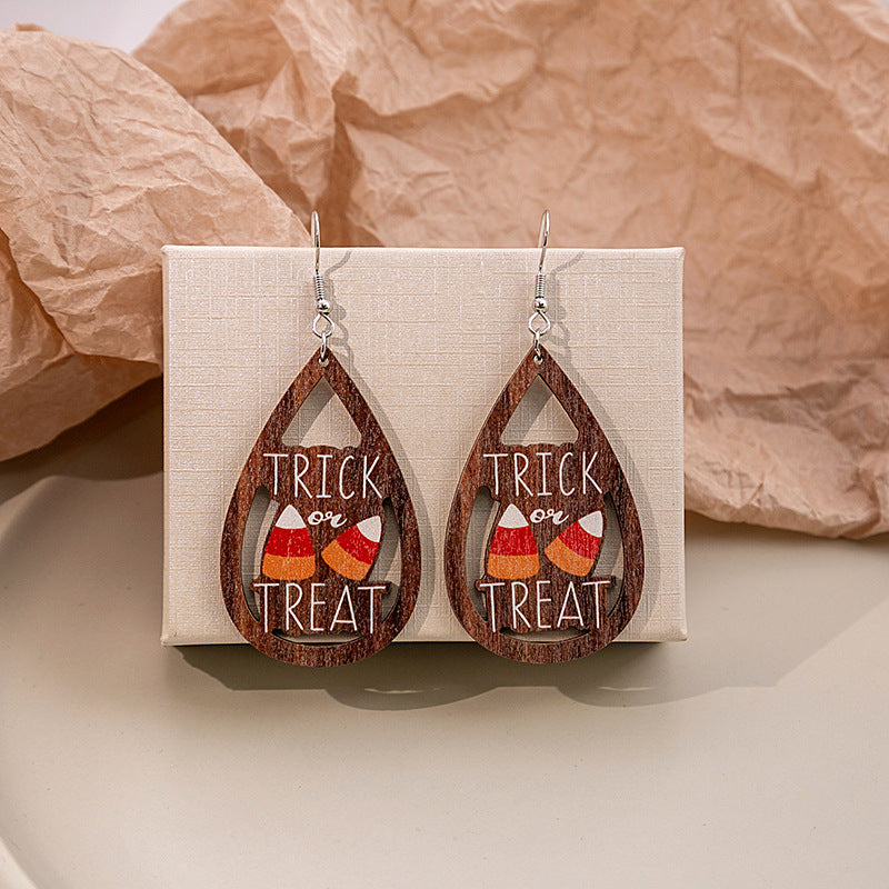 Halloween Women Cartoon Ghost Skull Earrings Alloy Jewelry
