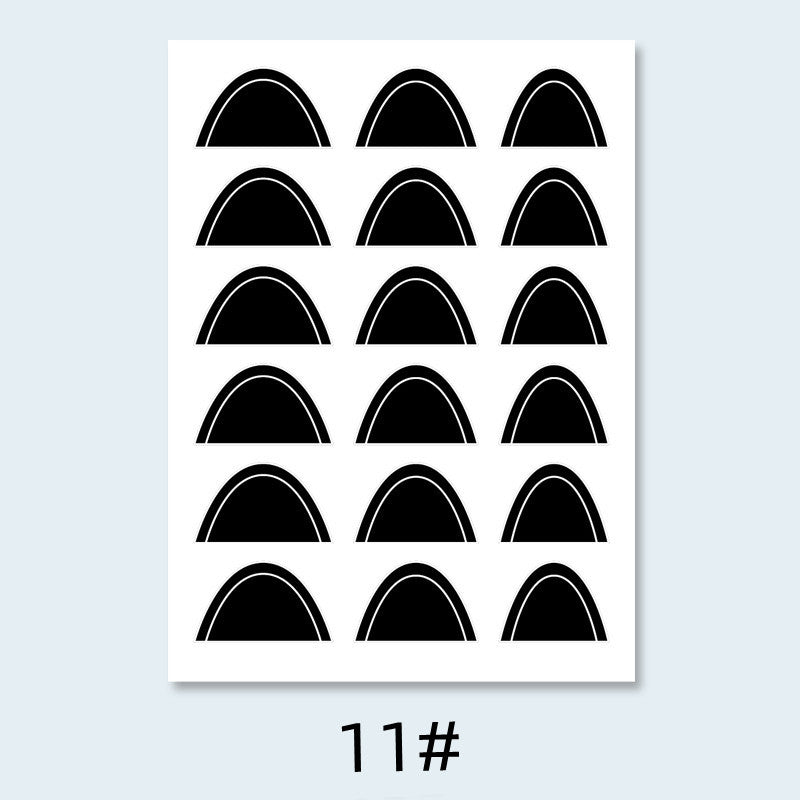 Autocollants pour ongles noirs French Manucure