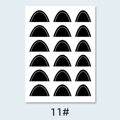 Autocollants pour ongles noirs French Manucure