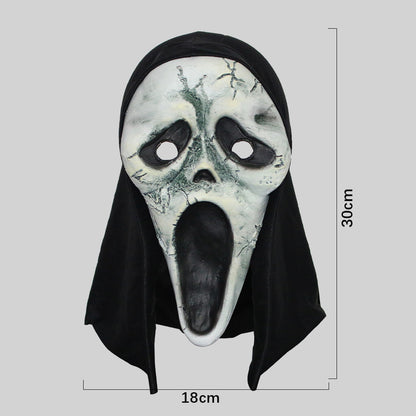 Máscara de calavera de látex blanca de Halloween Scream Horror