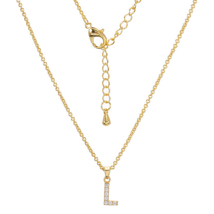 Collar con colgante de alfabeto simple a la moda para mujer