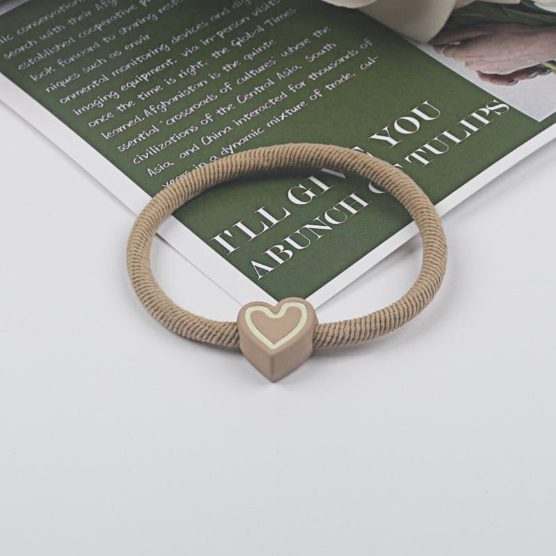 Women Fashion Solid Color High Elastic Rubber Hair Ring