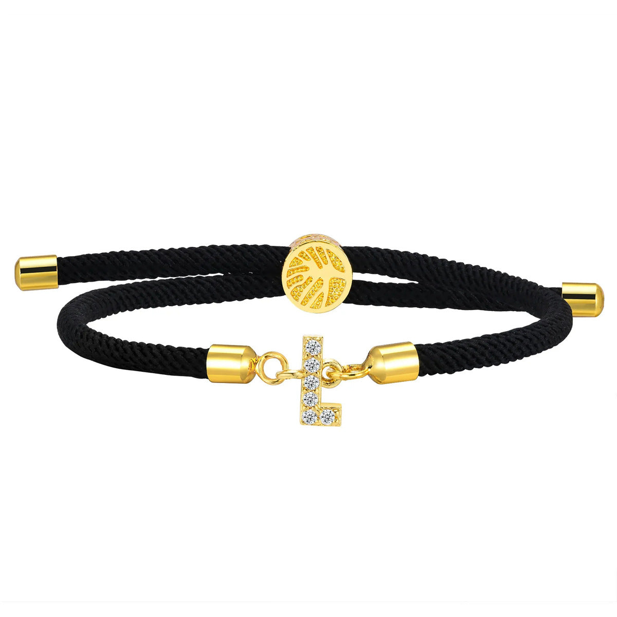 Fashion 26 Rhinestone Alphabet Adjustable Bracelet