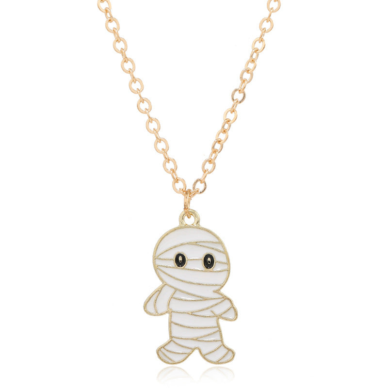 Halloween Women Cute Vintage Monster Necklace Pendant