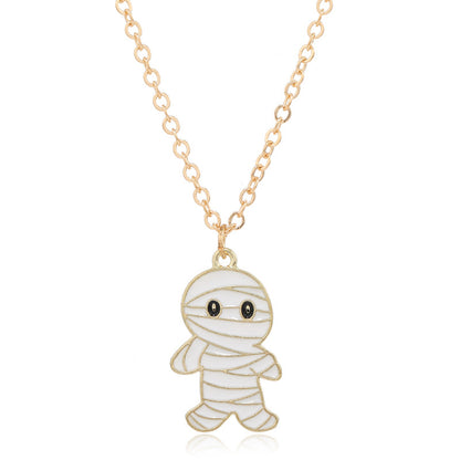 Halloween Women Cute Vintage Monster Necklace Pendant