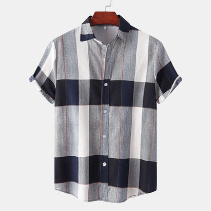 Camisa informal de solapa de moda de verano para hombre
