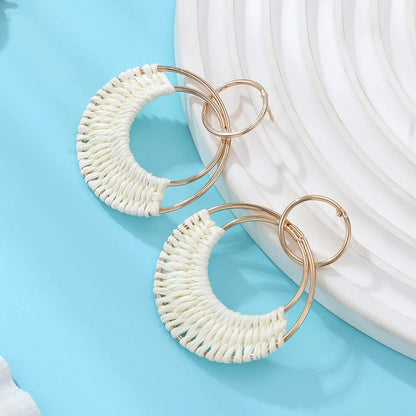 Bohemian Holiday Creative Handmade Braided Earrings