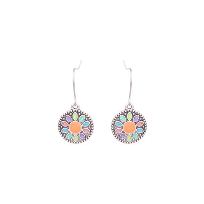 Boucles d'oreilles à pompons créatives de style ethnique bohème rétro