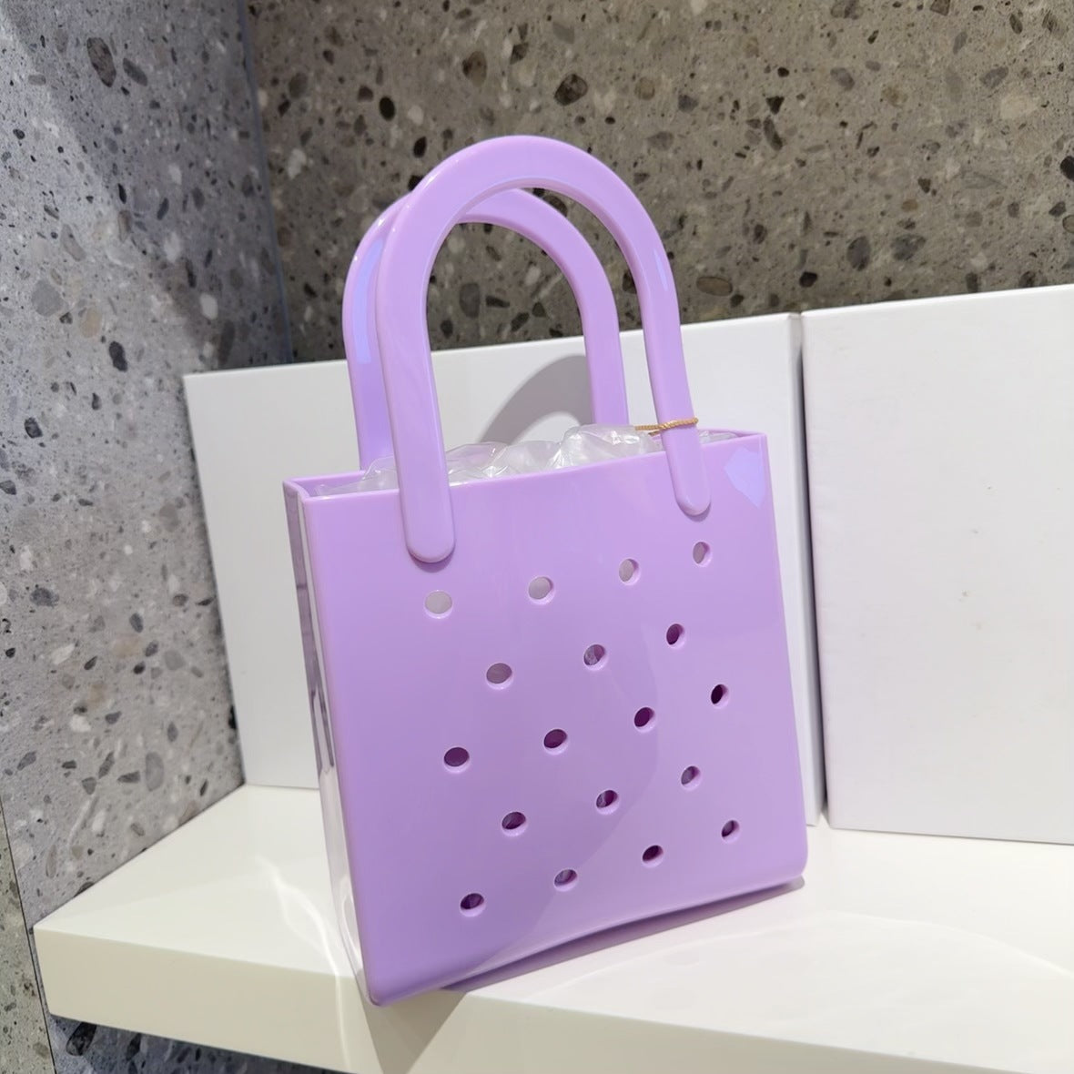 Bolso de playa de PVC de color liso de moda - Jelly Pack Tote