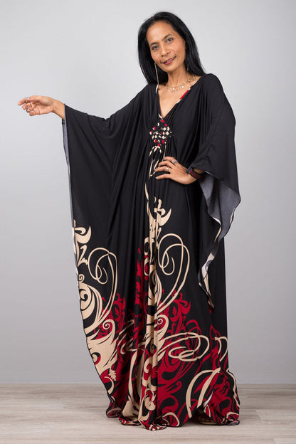 Robe de plage ample en polyester imprimé