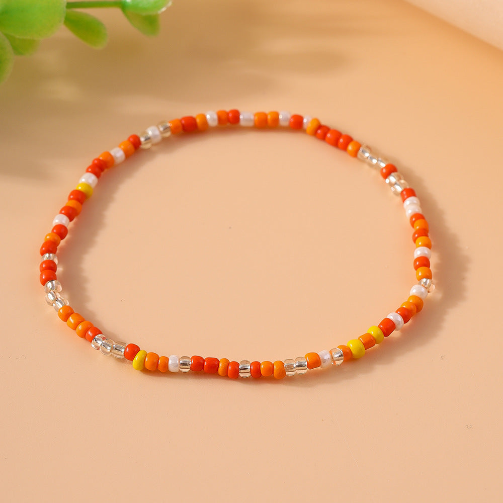 Bohemian Fashion Multicolor Beaded Anklet