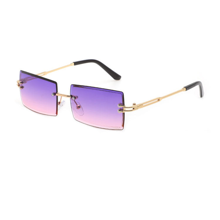 Lunettes de soleil tendance sans monture en métal
