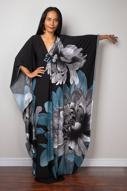 Robe de plage ample en polyester imprimé