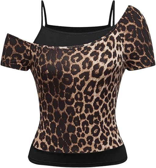 Camiseta de manga corta con estampado gótico de moda de verano para mujer