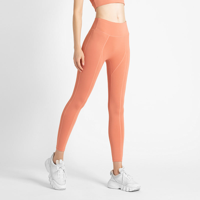 Women Fashion Yoga Solid Color Sports Leggings