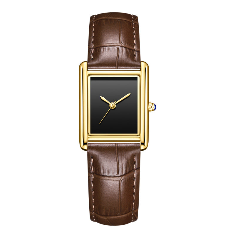 Casual Square Dial Waterproof Quartz Watch for Men and Women
