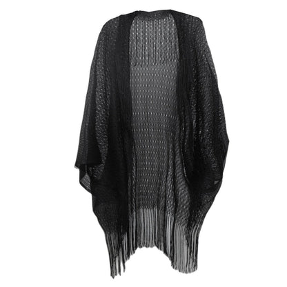 Women's Fashion Stripe Hollow Tassel Cover-Ups