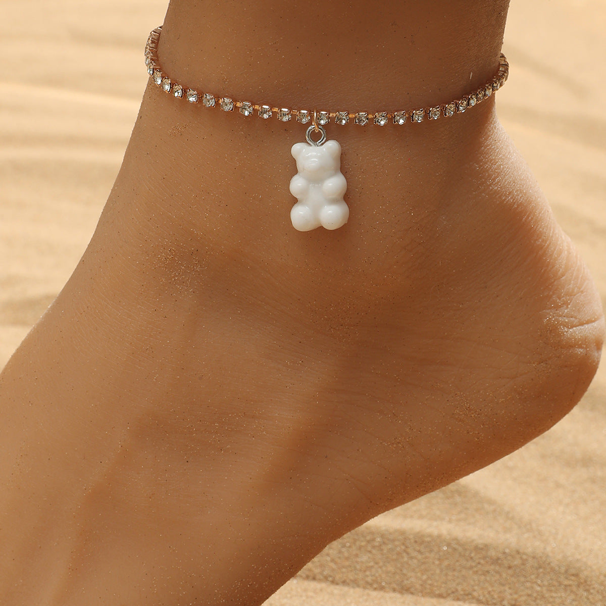 Fashion Multicolor Cartoon Bear Anklet