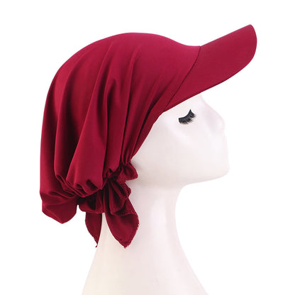 Women Casual Cashew Printed Long Lace-Up Hat