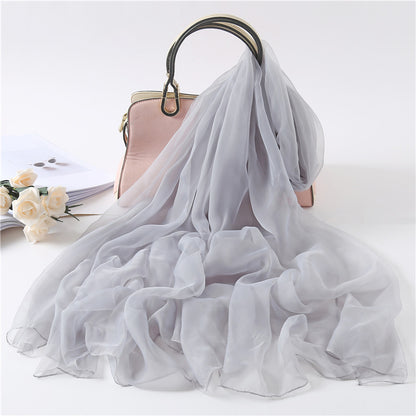 Large Size Solid Color Sunscreen Scarf for Women