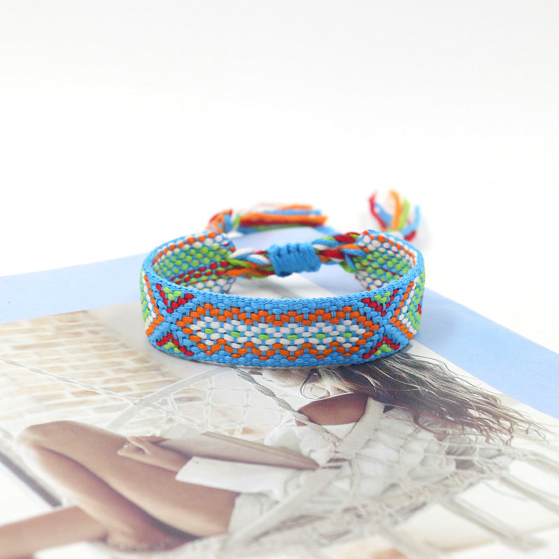 Bohemian Vintage Hand Woven Embroidery Bracelet