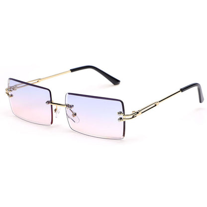 Lunettes de soleil tendance sans monture en métal
