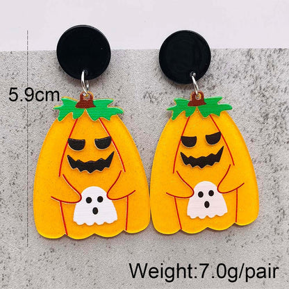 Halloween Women Horror Personality Mushroom Head Ghost Earrings