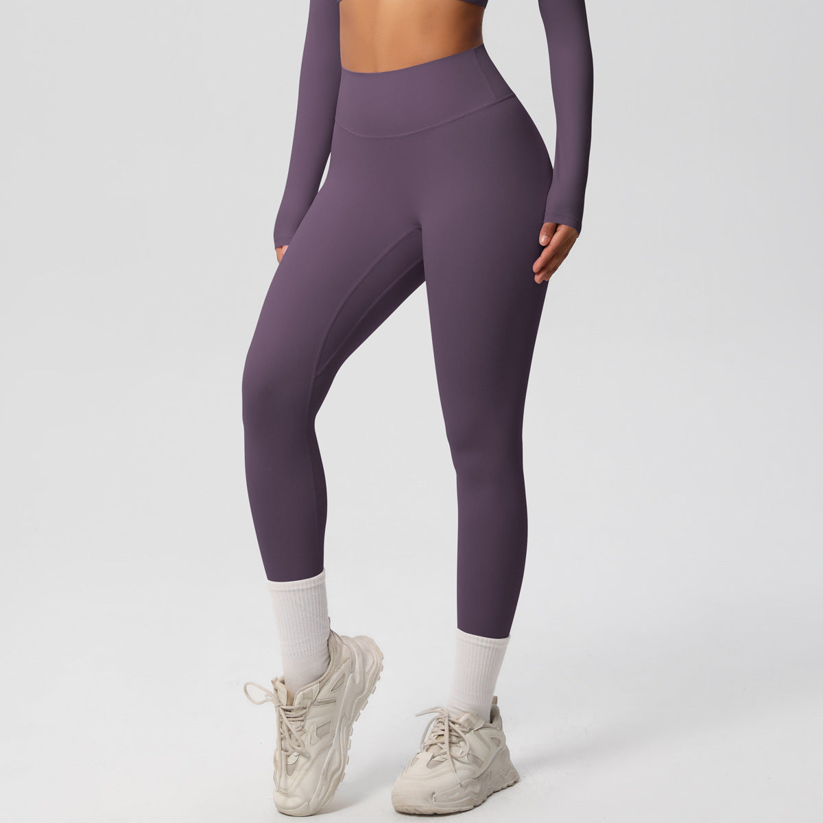 Leggings de yoga taille haute à séchage rapide pour femmes, couleurs unies