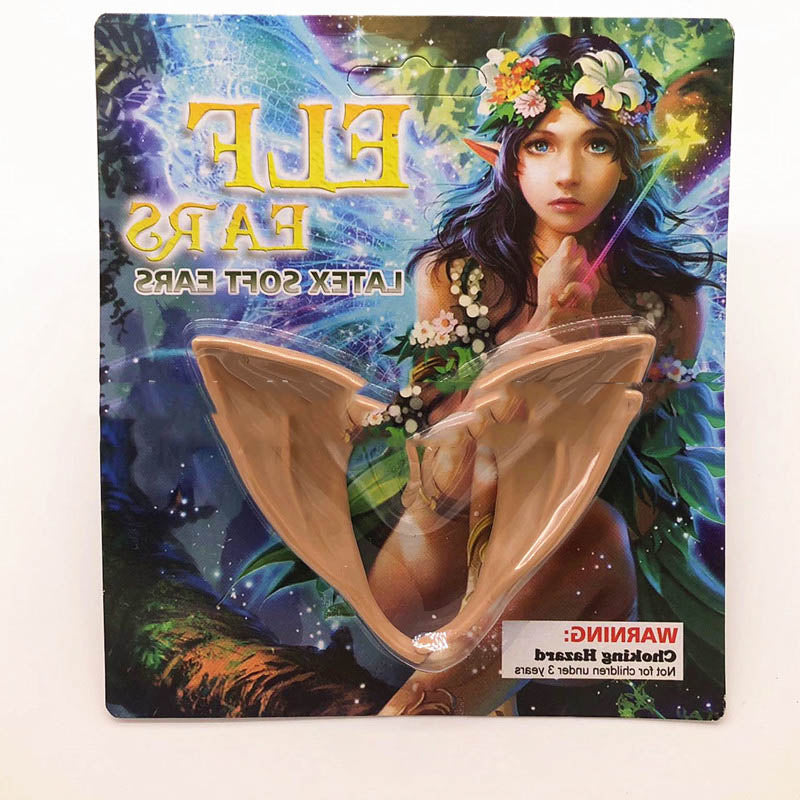 Oreilles d'elfe en latex pour déguisement de fête