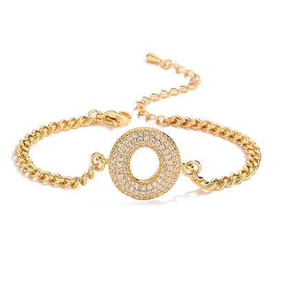 Fashion 26 Zircon Alphabet Bracelet