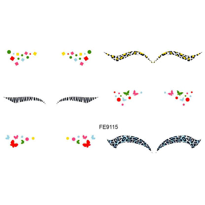 Autocollant de fard à paupières pour spectacle de Noël d'Halloween