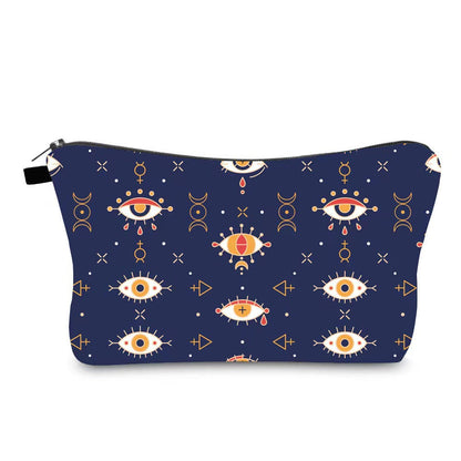 Bolsa de cosméticos sencilla y moderna con diseño de ojo malvado para mujer