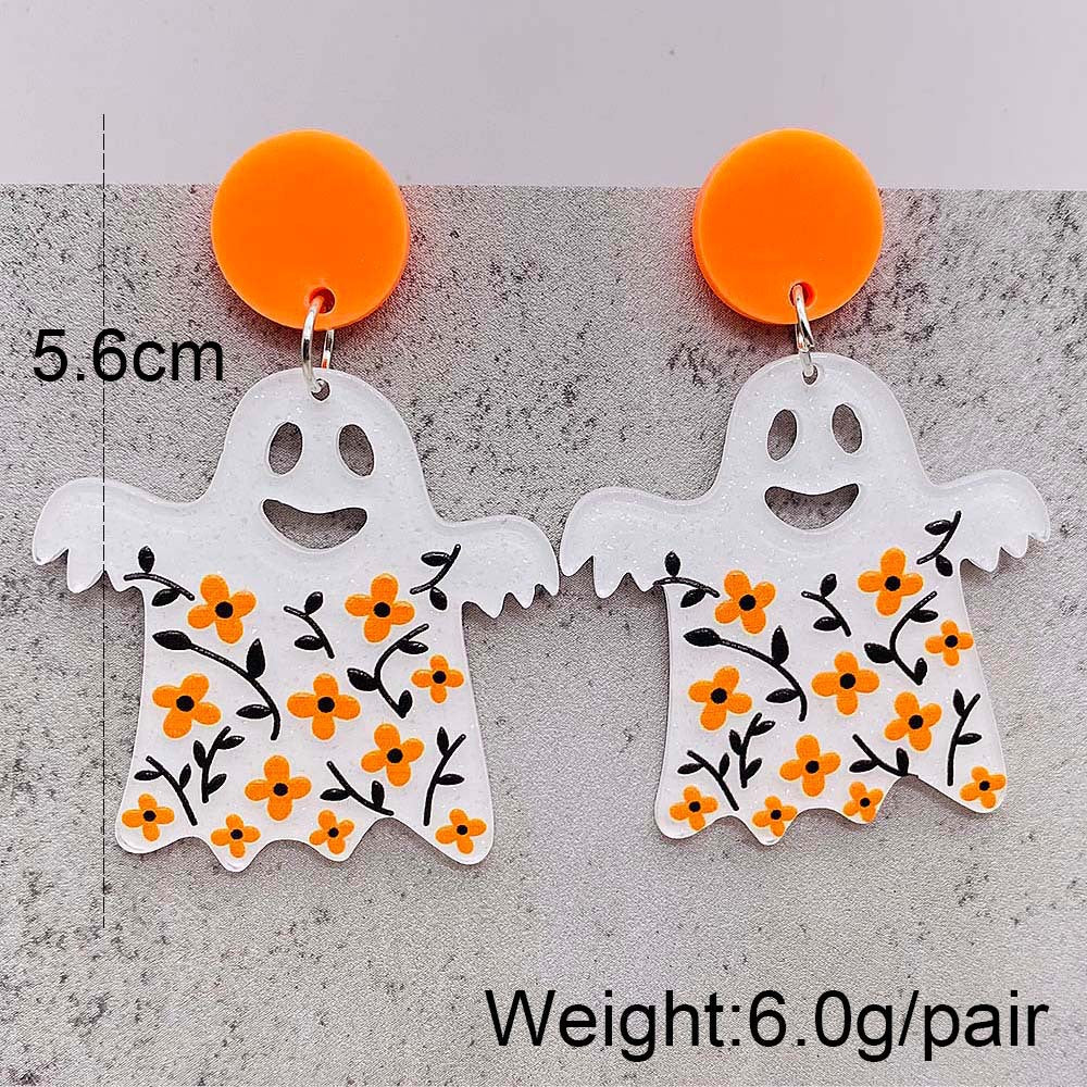 Halloween Women Horror Personality Mushroom Head Ghost Earrings