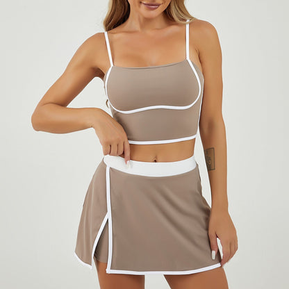 Women Casual Color Block Quick-Drying Yoga Set