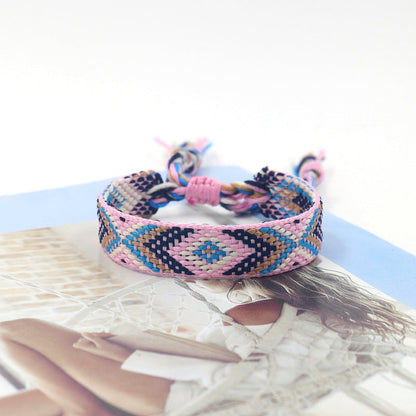 Bohemian Vintage Hand Woven Embroidery Bracelet