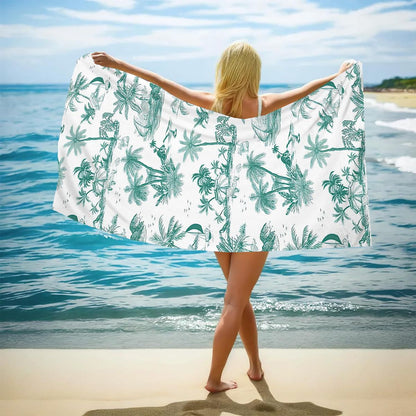Toalla de playa de secado rápido con estampado de rizo de doble cara