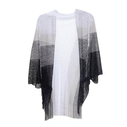 Women's Fashion Stripe Hollow Tassel Cover-Ups