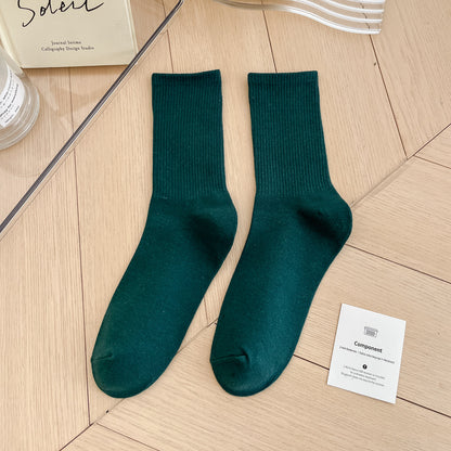 Calcetines sencillos de color sólido multicolor