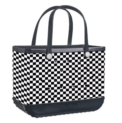 Printed Eva Beach Bag with Geometric and Animal Patterns
