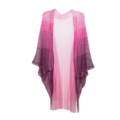 Women's Fashion Stripe Hollow Tassel Cover-Ups