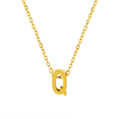 Collar con colgante de alfabeto simple a la moda para mujer