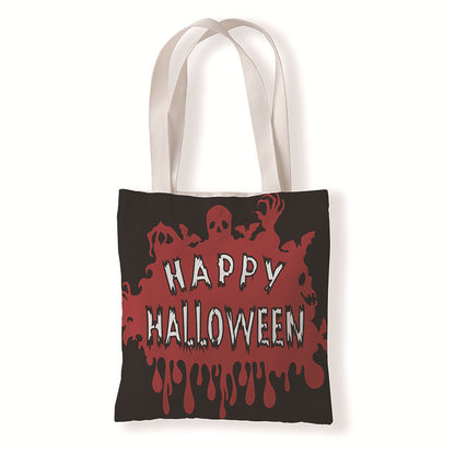 Bolsa de lona con estampado de calabaza de Halloween para uso diario