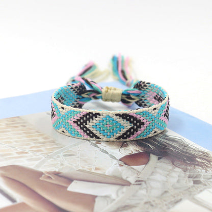 Bohemian Vintage Hand Woven Embroidery Bracelet