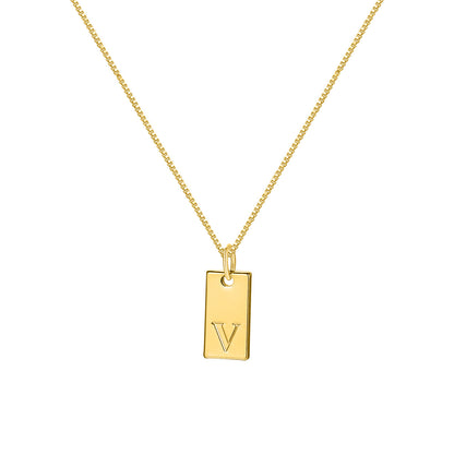 Collar con colgante de letra inglesa sencilla a la moda para mujer