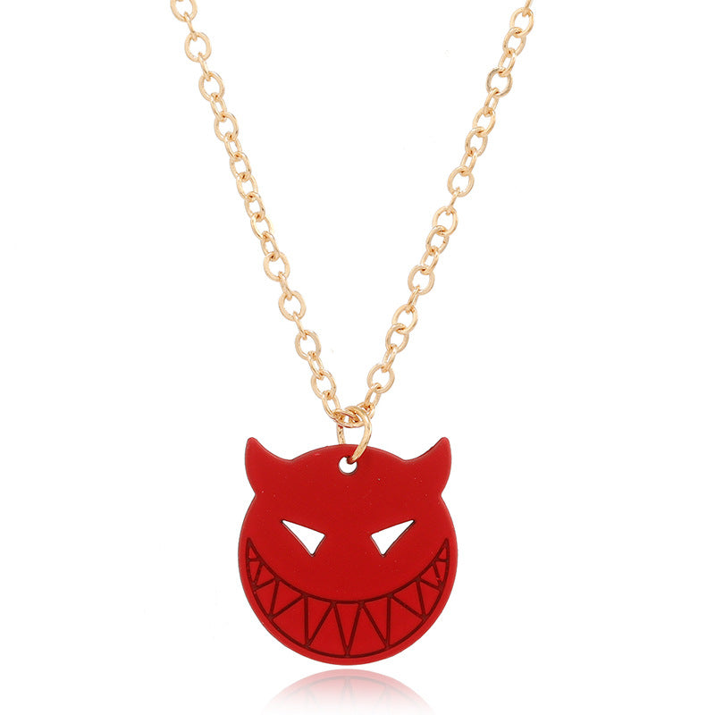 Halloween Women Cute Vintage Monster Necklace Pendant