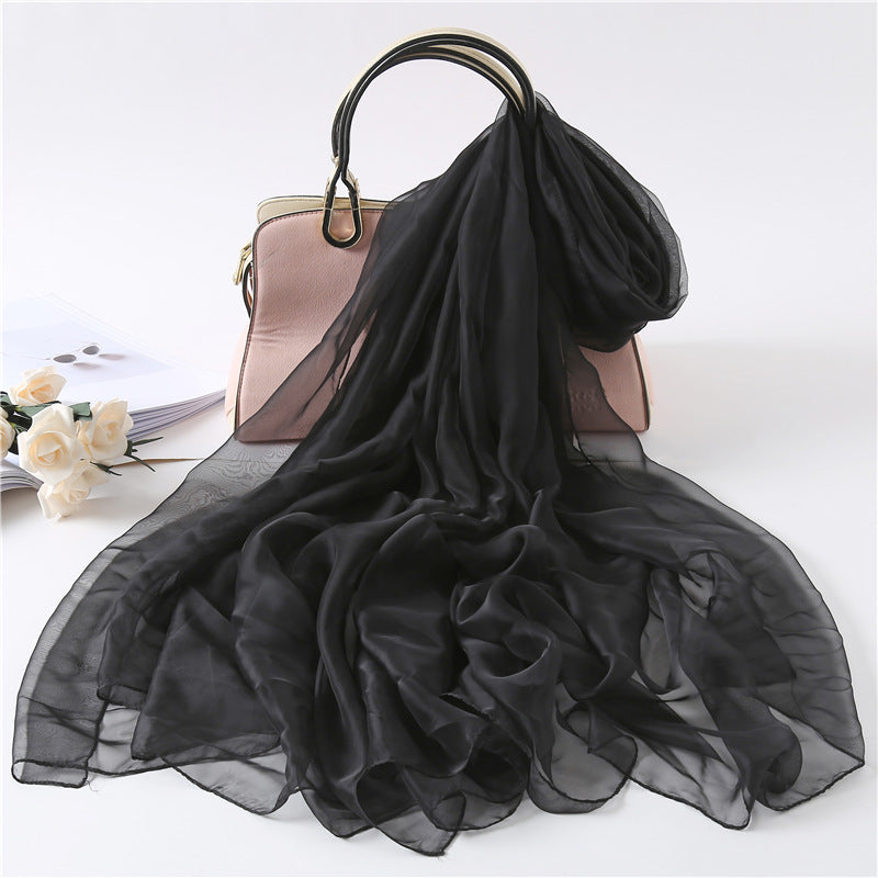 Large Size Solid Color Sunscreen Scarf for Women