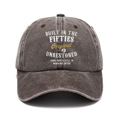 Men Women Fashion Casual Vintage Solid Color Letter Cap
