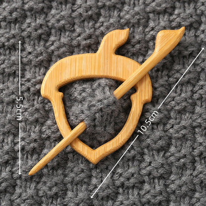 Broches en bois représentant des animaux pour la mode féminine